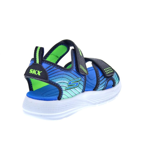 Sandalias Skechers zapatos Niño modelo Microspec Splash Azul 