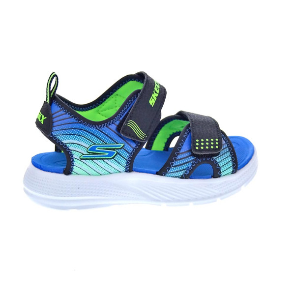Sandalias Skechers zapatos Niño modelo Microspec Splash Azul 