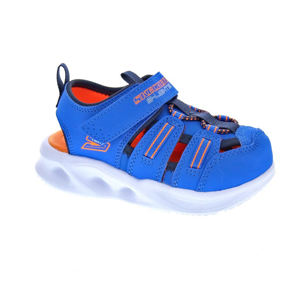 Sandalias Skechers zapatos Niño modelo Sola Glow Azul 