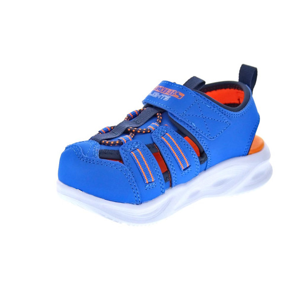 Sandalias Skechers zapatos Niño modelo Sola Glow Azul 