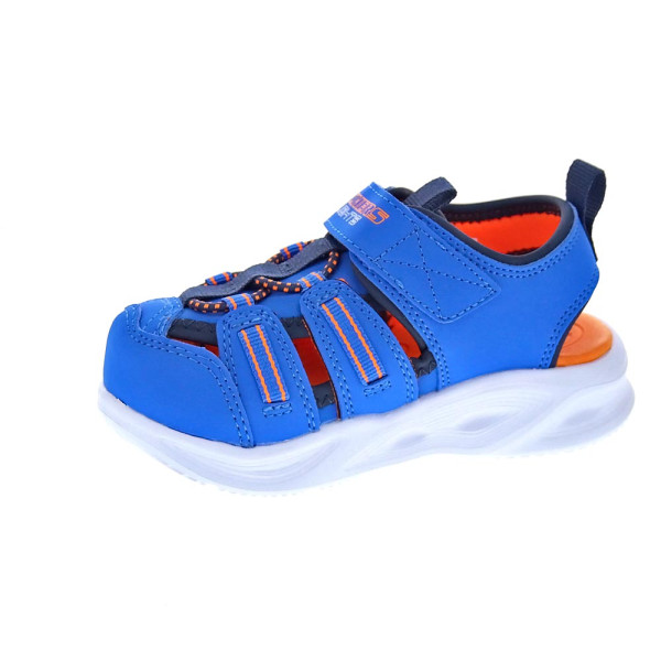 Sandalias Skechers zapatos Niño modelo Sola Glow Azul 