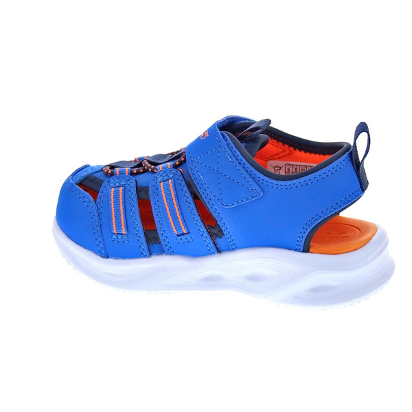 Sandalias Skechers zapatos Niño modelo Sola Glow Azul 