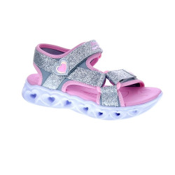 Sandalias Skechers zapatos Niña modelo Heart Lights Plata  2