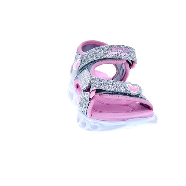 Sandalias Skechers zapatos Niña modelo Heart Lights Plata 