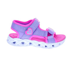 Sandalias Skechers zapatos Niña modelo Heart Lights Violeta 