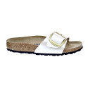 Sandalias Birkenstock zapatos Mujer modelo Madrid Big Buckle Beige 