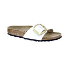 Sandalias Birkenstock zapatos Mujer modelo Madrid Big Buckle Beige 