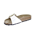 Sandalias Birkenstock zapatos Mujer modelo Madrid Big Buckle Beige 